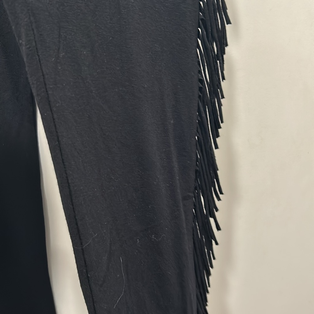 New with tags Nordstrom Top Shop Black Fringe Leggings - Picture 10 of 15